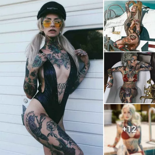 Deciphering the Mystique of Caroline Grace: The Dazzling Tattooed Model Making Waves in America